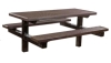 6 Ft. Plastisol Double Pedestal Picnic Table, Inground