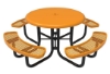 Picture of RHINO 46" Round Solid Top Thermoplastic Polyolefin Coated Picnic Table - Quick Ship