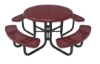 Picture of RHINO 46" Round Solid Top Thermoplastic Polyolefin Coated Picnic Table - Quick Ship