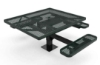 Picture of RHINO 46" Square ADA Compliant Thermoplastic Polyolefin Coated Pedestal Picnic Table with 3 Seats