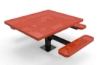 Picture of RHINO 46" Square ADA Compliant Thermoplastic Polyolefin Coated Pedestal Picnic Table with 3 Seats