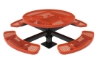 Picture of RHINO 46" Round Thermoplastic Polyolefin Coated Pedestal Picnic Table - Quick Ship