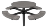 Picture of RHINO 46" Round Thermoplastic Polyolefin Coated Pedestal Picnic Table - Quick Ship