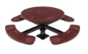 Picture of RHINO 46" Round Thermoplastic Polyolefin Coated Pedestal Picnic Table - Quick Ship