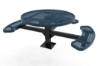 Picture of RHINO 46" Round Wheelchair Accessible Thermoplastic Polyolefin Coated Pedestal Picnic Table - Quick Ship 