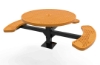 Picture of RHINO 46" Round Wheelchair Accessible Thermoplastic Polyolefin Coated Pedestal Picnic Table - Quick Ship 