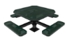 Picture of RHINO 46" Octagon Thermoplastic Polyolefin Coated Pedastal Picnic Table - Quick Ship