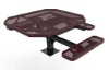 Picture of RHINO 46" x 54" Octagon ADA Compliant Thermoplastic Polyolefin Coated Pedastal Picnic Table - Quick Ship