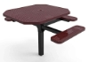 Picture of RHINO 46" x 54" Octagon ADA Compliant Thermoplastic Polyolefin Coated Pedastal Picnic Table - Quick Ship