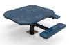 Picture of RHINO 46" x 54" Octagon ADA Compliant Thermoplastic Polyolefin Coated Pedastal Picnic Table - Quick Ship