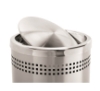 15 Gallon Precision Stainless Steel Round Trash Receptacle With Swivel Lid