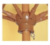 8 Ft. Bridgewater Octagonal Fiberglass Ribbed Market Umbrella With One Piece Aluminum Simulated Wood Pole And Marine Grade Fabric