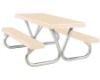  8 Ft. Fiberglass Picnic Table With Heavy Duty Bolted 2 3/8" O.D. Tube Steel Frame