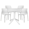 Picture of Bit Dining Set with Plastic Resin Chairs and 32" Clip Table Package. Minimum Order - 2 Sets