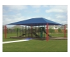 Rectangle Fabric Hip End Shade Structure With 8 Ft. Entry Height