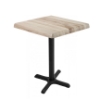 Indoor Restaurant Bar Height Table with Suncity Top and X Stamped Steel Base - 24", 28", 32", or 36"