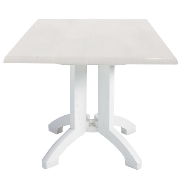 Square White Atlanta Plastic Resin Table