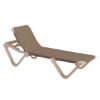 Nautical Sling Chaise Lounge With Plastic Resin Frame 