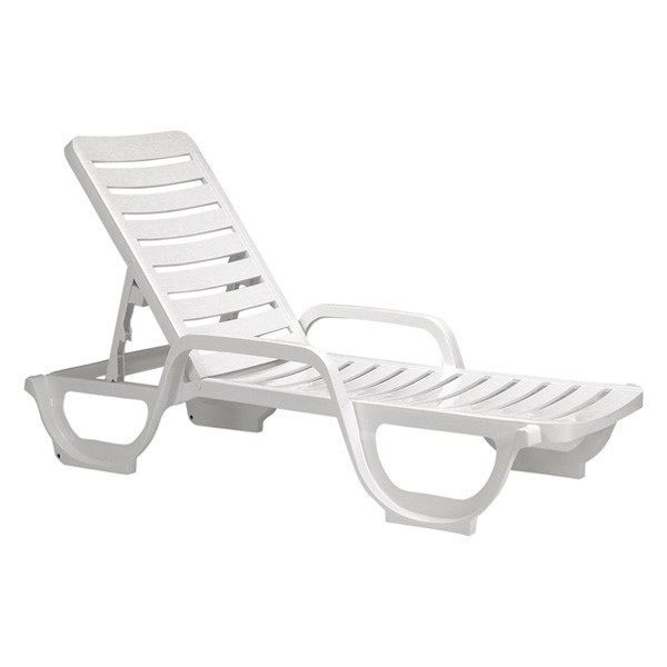 Bahia Plastic Resin Commercial Grade Pool Chaise Lounge