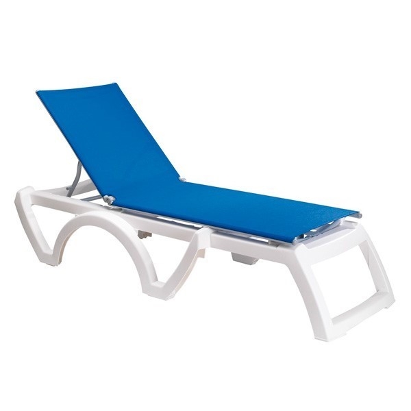 Calypso Sling Chaise Lounge, Plastic Resin Frame with Vinyl Coated Polyester Sling Fabric
