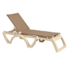 Calypso Sling Chaise Lounge, Plastic Resin Frame with Vinyl Coated Polyester Sling Fabric