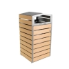 42 Gallon Woodview Steel Trash Receptacle