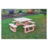 44" Square Walk-In Wooden Picnic Table