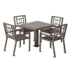 Biscayne 36" Steel Patio Table and Chair Set