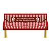 6 ft. Classic Wingline Thermoplastic Countroured Buddy Bench
