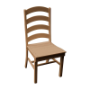 Ladderback Recycled Plastic Dining Chair with Armless Frame