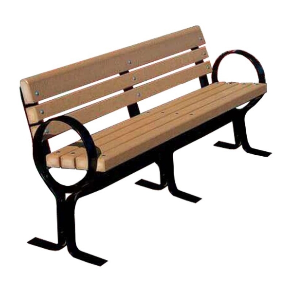 Hoop Recycled Plastic Bench With Steel Frame