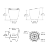 Modesto Round Double-Wall 30" Planter with Polyethylene Frame - 32 lbs.
