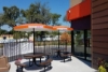 6 Foot Octagon Valance Fiberglass Umbrella with Powder Coated Black Steel 1 1/2" Pole