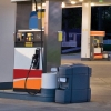 40 Gallon Double Sided Island Service Center - Polyethylene Plastic Receptacle With 2 Gallon Buckets And Towel Dispensers