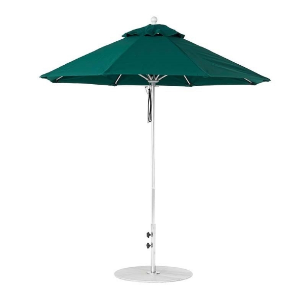7.5 Foot Diameter Fiberglass Market Umbrella, Marine Grade Canopy