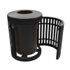 Elite Series 32 Gallon Downtown Thermoplastic Trash Receptacle With Liner