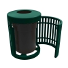 Elite Series 32 Gallon Downtown Thermoplastic Trash Receptacle With Liner