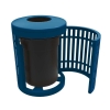Elite Series 32 Gallon Downtown Thermoplastic Trash Receptacle With Liner