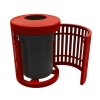 Elite Series 32 Gallon Downtown Thermoplastic Trash Receptacle With Liner