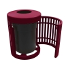 Elite Series 32 Gallon Downtown Thermoplastic Trash Receptacle With Liner