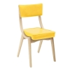 Architect Interior Wooden Restaurant Chair With Vinyl Upholstered Seat
