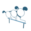 Dog n' Play Park Three Hoop Dog Jump, Polyethylene Coated Steel