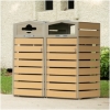 	42 Gallon Woodview Steel Trash Receptacle Scene