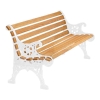 	Renaissance Park Bench With White Oak Slats And Cast Aluminum Frame