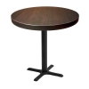 Indoor Restaurant Bar Height Table with Marco Top and X Stamped Steel Base - 24", 30", or 36"
