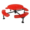 Picture of ELITE 46" Nexus Style Round Thermoplastic Polyethylene Coated Pedestal Picnic Table - Quick Ship
