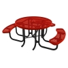 Picture of RHINO 46" Round Thermoplastic Polyolefin Coated Picnic Table  with 3 Seats - Quick Ship