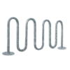 9 Space Loop Bike Rack, Galvanized Steel , Ground Mount-	
