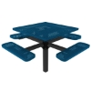 RHINO 46" Square Thermoplastic Polyolefin Coated Pedestal Picnic Table