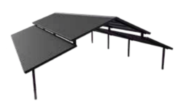 Duo-Top Gable End Metal Top Park Shelter With 7' 6" Entry Height 2 